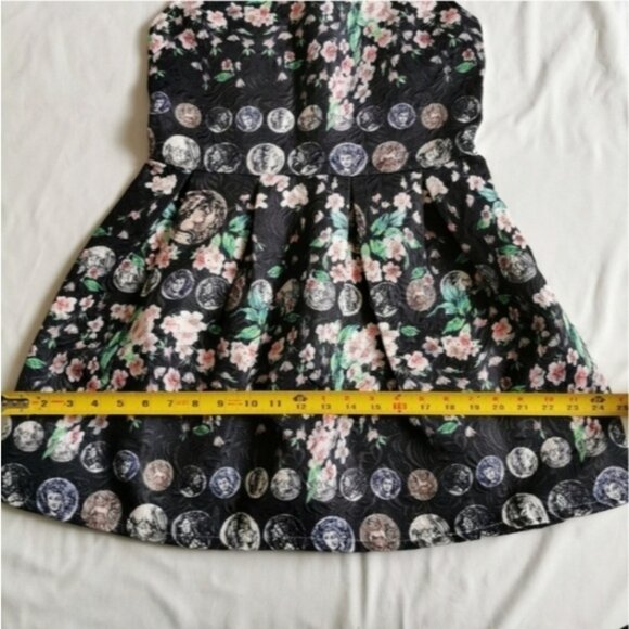 Baroque Floral Mini Dress Sleeveless Small - Picture 7 of 7